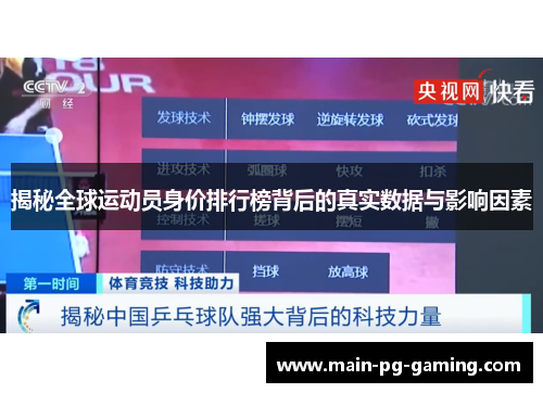 揭秘全球运动员身价排行榜背后的真实数据与影响因素