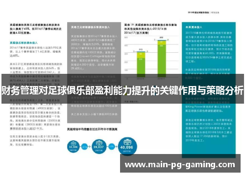 财务管理对足球俱乐部盈利能力提升的关键作用与策略分析